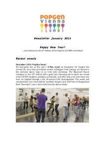    Newsletter January 2015    Happy New Year!