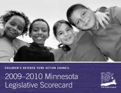 Children’s defense fund Action Council  2009–2010 Minnesota Legislative Scorecard  CDF Action Council