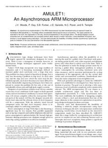 IEEE TRANSACTIONS ON COMPUTERS, VOL. 46, NO. 4, APRILAMULET1: An Asynchronous ARM Microprocessor