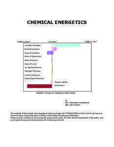 CHEMICAL ENERGETICS  0 kJ mol–1