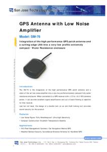 Tracking Solutions GPS Antennas WiFi/GSM/UHF Embedded Antennas GPS Antenna with Low Noise Amplifier
