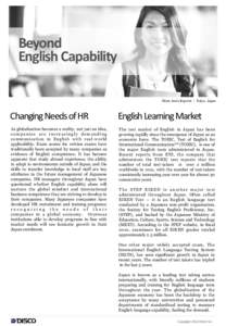 Beyond English Capability Hiten Amin Reports - Tokyo, Japan Changing Needs of HR