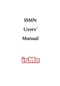 UpdateMay2013 ISMN Users Manual 2008_UpdateMay2013 ISMN Users Manual 2008.qxd