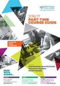 PART-TIME COURSE GUIDE MAXIMISE YOUR