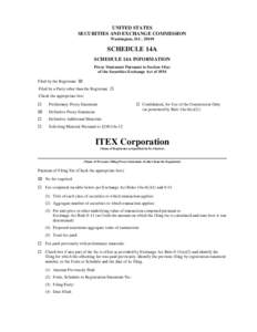 UNITED STATES SECURITIES AND EXCHANGE COMMISSION Washington, D.CSCHEDULE 14A SCHEDULE 14A INFORMATION