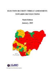 Election Security Treat Assessment Towards 2015 Ninth Edition