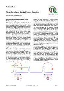 Technical Note  Time-Correlated Single Photon Counting