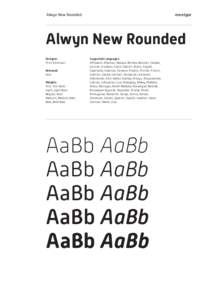 moretype  Alwyn New Rounded Alwyn New Rounded Designer:
