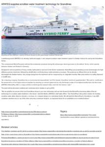 APATEQ supplies scrubber water treatment technology for Scandlines  MarinePaq will treat wastewater created by the ferries onboard scrubber system (Image: Scandlines Danmark ApS) Luxembourg-based APATEQ is to develop, bu