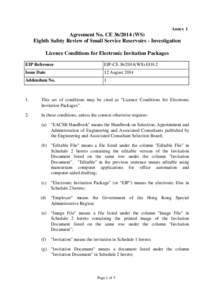 Licence Conditions for Electronic Invitation Packages