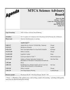 MTCA Science Advisory Board