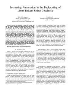 Computer architecture / Software / System software / Linux distributions / Linux kernel / Coccinelle / Red Hat Enterprise Linux / Udev / Kernel / Ubuntu / Debian / Ext4