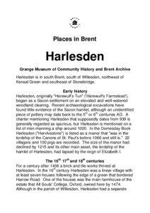 Places in Brent  Harlesden