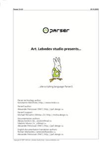 Parser2013 Art. Lebedev studio presents…