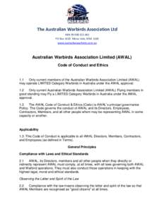 The Australian Warbirds Association Ltd ABNPO Box 1020 Mona Vale, NSW 1660 www.australianwarbirds.com.au  Australian Warbirds Association Limited (AWAL)