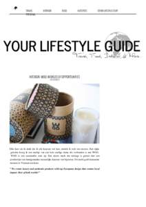 Your Lifestyle Guide — INTERIOR: WOO. Worlds of Opportunities