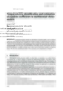 Nonparametric identification and estimation of random coefficients in multinomial choice models