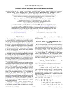 PHYSICAL REVIEW A 84, Theoretical analysis of quantum ghost imaging through turbulence Kam Wai Clifford Chan,1 D. S. Simon,2 A. V. Sergienko,2 Nicholas D. Hardy,3 Jeffrey H. Shapiro,3 P. Ben Dixon,4 Gregor