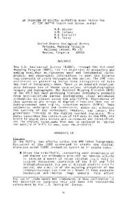 AN OVERVIEW OF DIGITAL ELEVATION MODEL PRODUCTION AT THE UNITED STATES GEOLOGICAL SURVEY W.R. V.M. R.A. M.I.