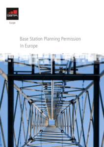 Base Station Planning Permission In Europe Contents 1.Acknowledgments ....................................................................................................................................... 5 2.Executive