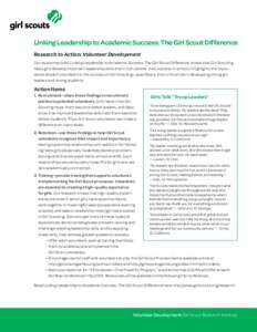 Linking Leadership to Academic Success - Tip Sheets
