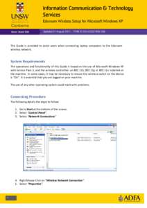 Microsoft Word#Eduroam Wireless Setup for Microsoft Windows XP.DOCX