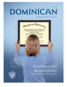 FallThe Magazine of Dominican University A Life-Changing Enterprise A Peek Inside the University Archives