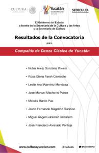 Resultados Convoc. danza clasica 2017
