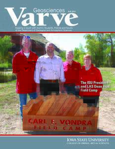 Varve Fall 2014 The ISU President and LAS Dean visit Field Camp