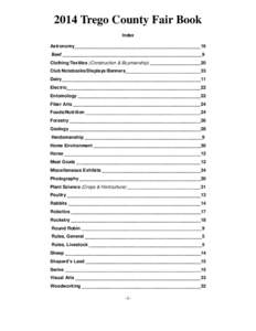 2014 Trego County Fair Book Index Astronomy 16