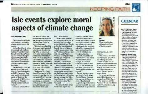 Emissions reduction / Interfaith dialogue / Intersectionality / Religious pluralism / 350.org / Honolulu / An Inconvenient Truth