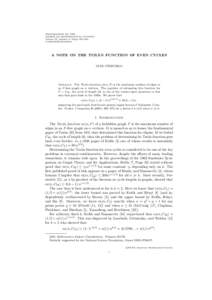 PROCEEDINGS OF THE AMERICAN MATHEMATICAL SOCIETY Volume 00, Number 0, Pages 000–000 SXX  ´