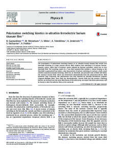 Physica B[removed]–12  Contents lists available at SciVerse ScienceDirect Physica B journal homepage: www.elsevier.com/locate/physb