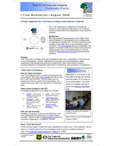 Tools for assessing and managing  Community Forests i-Tree Newsletter—August 2006 It finally happened: the i-Tree Suite of software tools has been released! The i-Tree Cooperative is pleased to announce the