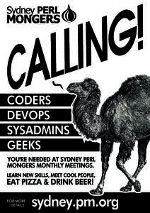 SYDNEY PERL MONGERS - POSTER - PRINT - A4
