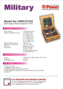 Military Model No.No: SMM-D7-292 Model SMM-D7292 Multi-Output Power