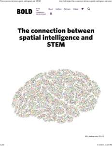 The connection between spatial intelligence and STEM  1 of 8 http://bold.expert/the-connection-between-spatial-intelligence-and-stem/