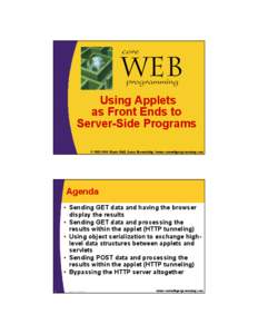 core  Web programming  Using Applets