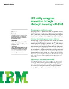 IBM Global Services  Energy and Utilities U.S. utility energizes innovation through