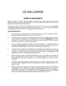 TERMS OF ENGAGEMENT Walkers (Europe) (the 
