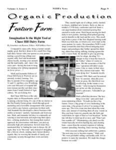 Volume 3, Issue 4  Feature Farm Imagination Is the Right Tool at Chase Hill Dairy Farm By Jonathan von Ranson, Editor, NOFA/Mass News
