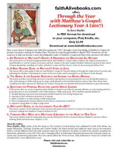 faithAlivebooks.com offers Through the Year with Matthew’s Gospel: Lectionary Year A (2017)