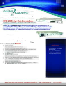 Computer hardware / Computing / Electronics / Computer buses / Receiver / Modulation / Low-voltage differential signaling / DBm / Demodulation / Tuner / USB / Satellite broadcasting