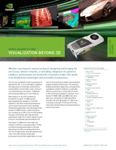 QUADRO FX 5800 DATASHEET NVIDIA QUADRO FXVISUALIZATION BEYOND 3D