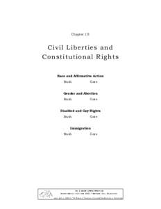 Chapter 10:  Civil Liberties and Constitutional Rights Race and Affirmative Action Bush