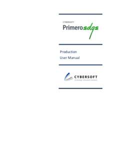 Production User Manual Cybersoft  Cybersoft TECHNOLOGIES
