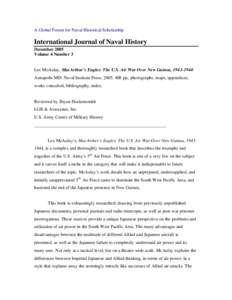 A Global Forum for Naval Historical Scholarship  International Journal of Naval History December 2005 Volume 4 Number 3