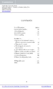 Cambridge University Press7 - Women in Modern India, IV.2 Geraldine Forbes Table of Contents More information