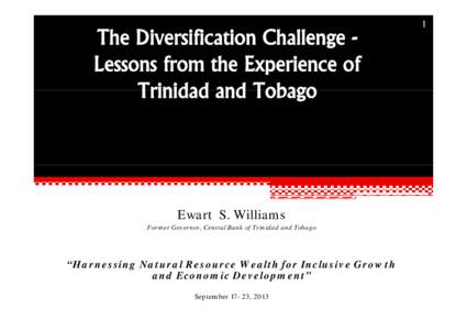 Presentation by Mr. Ewart S. Williams; Natural Resources Conference, Dili, Timor-Leste, September 2013