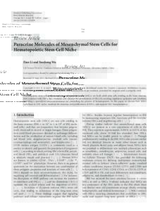 Biology / Stem cells / Cell biology / Medicine / Hematopoietic stem cell niche / Hematopoietic stem cell / Cell therapy / Mesenchymal stem cell / Adult stem cell / CD34 / Stem cell factor / Haematopoiesis